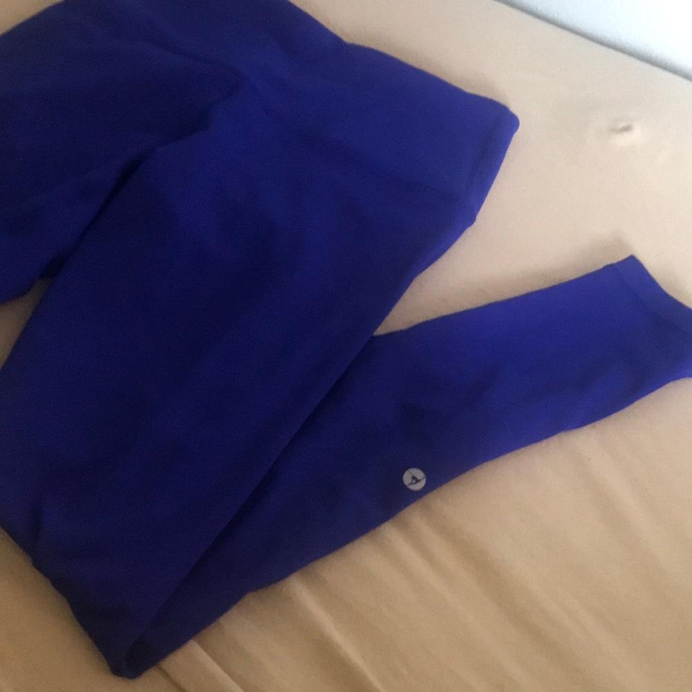 Bright blue yoga pant size small